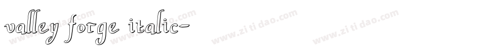 valley forge italic字体转换